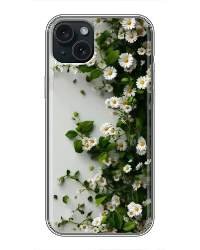 Чохол для iPhone 14 Plus з картинкою «Гілка дрібних білих квітів» Чохол для iPhone 14 Plus з картинкою «Гілка дрібних білих квітів»