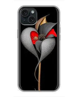 Чохол для iPhone 14 Plus з картинкою «Срібна фантазійна квітка»