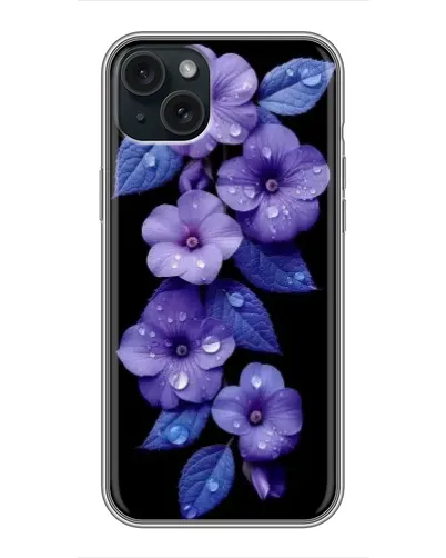 Чохол для iPhone 14 Plus з картинкою «Фіолетові квіти з росою» Чохол для iPhone 14 Plus з картинкою «Фіолетові квіти з росою»