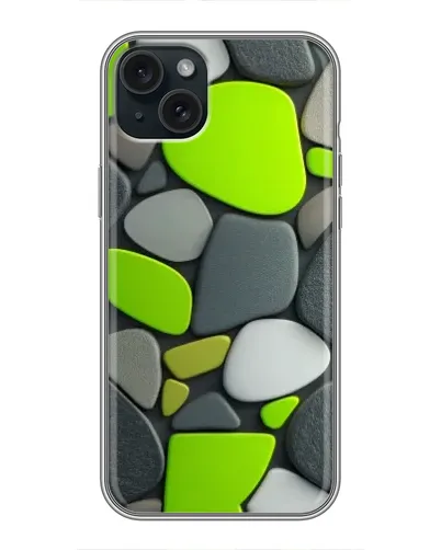 Чехол для iPhone 14 Plus с картинкой «Яркая неоновая галька»