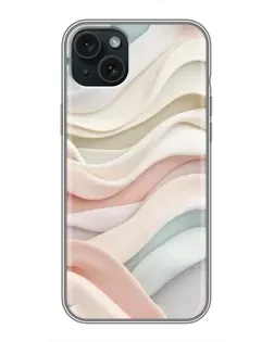 Чехол для iPhone 14 Plus с картинкой «Пастельные нежные волны»