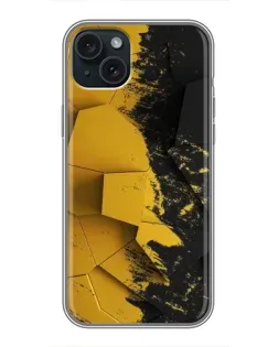 Чехол для iPhone 14 Plus с картинкой «Золотые осколки геометрии»