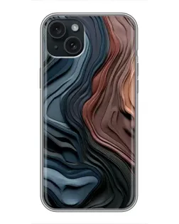Чехол для iPhone 14 Plus с картинкой «Цветные волны каньона»