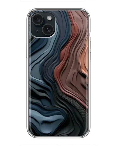 Чехол для iPhone 14 Plus с картинкой «Цветные волны каньона»
