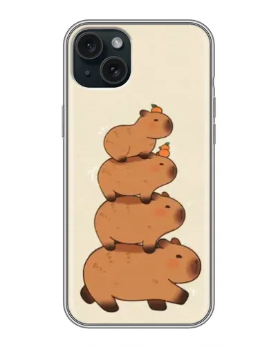 Чехол для iPhone 14 Plus с картинкой «Башня из капибар»