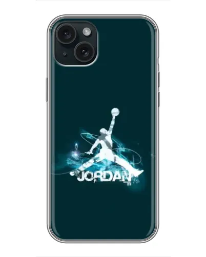 Чехол для iPhone 15 Plus с картинкой «Jordan Blue Fire» Чехол для iPhone 15 Plus с картинкой «Jordan Blue Fire»