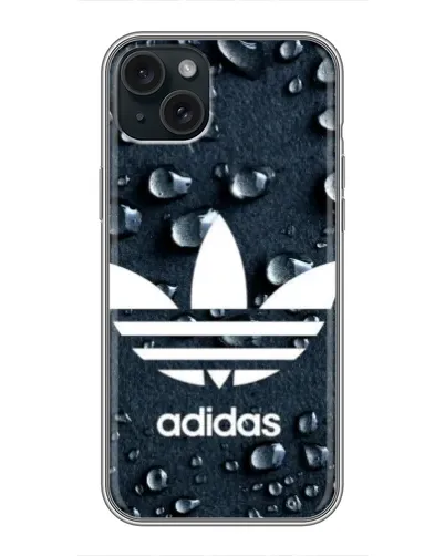 Чехол для iPhone 15 Plus с картинкой «Adidas Trefoil Blue» Чехол для iPhone 15 Plus с картинкой «Adidas Trefoil Blue»