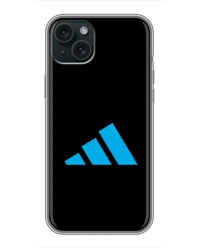 Чехол для iPhone 15 Plus с картинкой «Adidas Cyan Logo» Чехол для iPhone 15 Plus с картинкой «Adidas Cyan Logo»