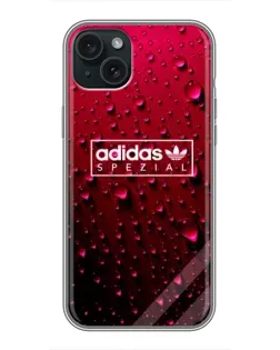 Чехол для iPhone 15 Plus с картинкой «Adidas Gold Marble»