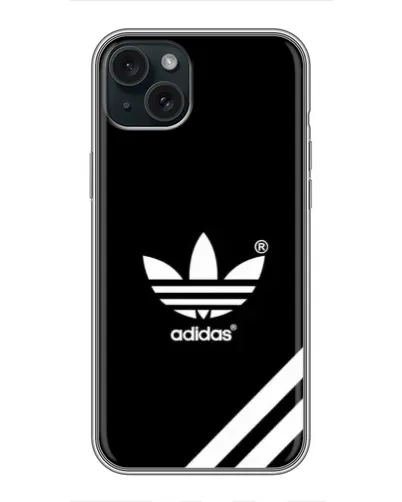 Чехол для iPhone 15 Plus с картинкой «Adidas с диагональными полосами» Чехол для iPhone 15 Plus с картинкой «Adidas с диагональными полосами»