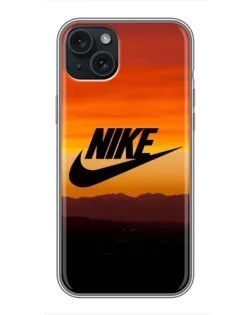 Чехол для iPhone 15 Plus с картинкой «Nike — вечерний горизонт»