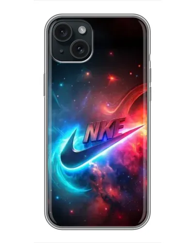 Чехол для iPhone 15 Plus с картинкой «Огненный логотип Nike» Чехол для iPhone 15 Plus с картинкой «Огненный логотип Nike»