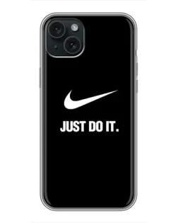 Чехол для iPhone 15 Plus с картинкой «Классический принт Nike»