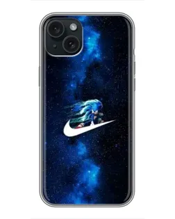 Чехол для iPhone 15 Plus с картинкой «Звездный путь Nike»