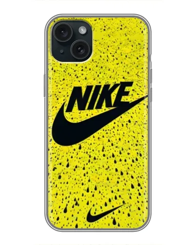 Чехол для iPhone 15 Plus с картинкой «Желтый текстурный Nike» Чехол для iPhone 15 Plus с картинкой «Желтый текстурный Nike»