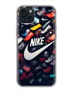Чехол для iPhone 15 Plus с картинкой «Коллекция кроссовок Nike»