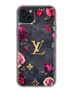 Чехол для iPhone 15 Plus с картинкой «Цветочный Louis Vuitton»