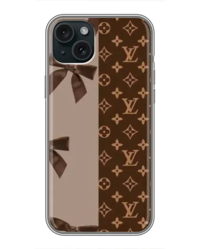Чехол для iPhone 15 Plus с картинкой «Louis Vuitton — банты» Чехол для iPhone 15 Plus с картинкой «Louis Vuitton — банты»