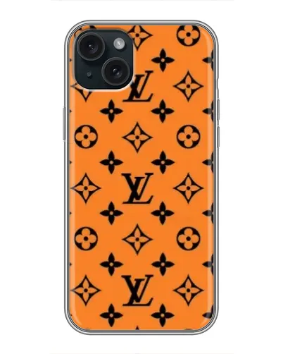 Чехол для iPhone 15 Plus с картинкой «Оранжевый стиль LV» Чехол для iPhone 15 Plus с картинкой «Оранжевый стиль LV»