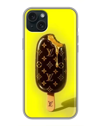 Чехол для iPhone 15 Plus с картинкой «Мороженое от LV» Чехол для iPhone 15 Plus с картинкой «Мороженое от LV»