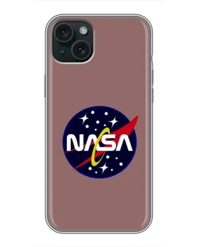 Чехол для iPhone 15 Plus с картинкой «NASA — ретро космос» Чехол для iPhone 15 Plus с картинкой «NASA — ретро космос»