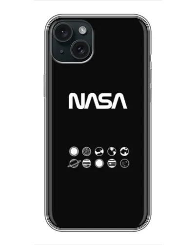 Чехол для iPhone 15 Plus с картинкой «NASA — технический принт» Чехол для iPhone 15 Plus с картинкой «NASA — технический принт»