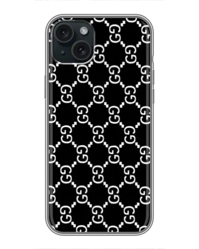 Чехол для iPhone 15 Plus с картинкой «Gucci — сетчатый паттерн» Чехол для iPhone 15 Plus с картинкой «Gucci — сетчатый паттерн»