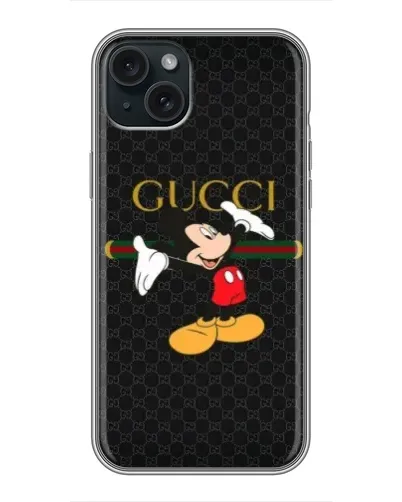 Чехол для iPhone 15 Plus с картинкой «Микки Маус Gucci» Чехол для iPhone 15 Plus с картинкой «Микки Маус Gucci»