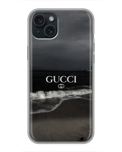 Чехол для iPhone 15 Plus с картинкой «Gucci — морской прибой» Чехол для iPhone 15 Plus с картинкой «Gucci — морской прибой»
