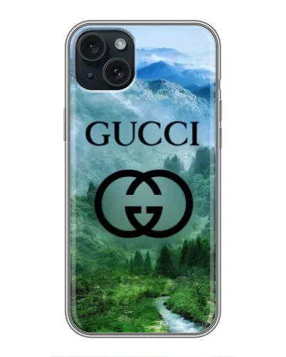 Чехол для iPhone 15 Plus с картинкой «Gucci — горный пейзаж» Чехол для iPhone 15 Plus с картинкой «Gucci — горный пейзаж»