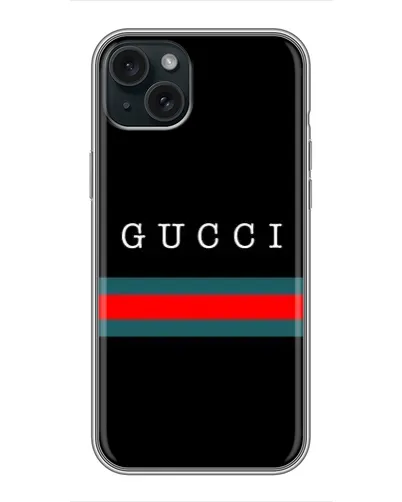 Чехол для iPhone 15 Plus с картинкой «Gucci — красный пояс» Чехол для iPhone 15 Plus с картинкой «Gucci — красный пояс»