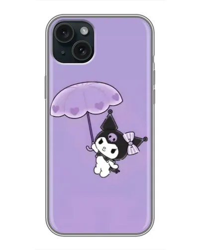 Чехол для iPhone 15 Plus с картинкой «Kuromi с зонтиком» Чехол для iPhone 15 Plus с картинкой «Kuromi с зонтиком»