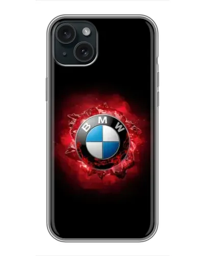 Чехол для iPhone 15 Plus с картинкой «Логотип BMW — вспышка» Чехол для iPhone 15 Plus с картинкой «Логотип BMW — вспышка»