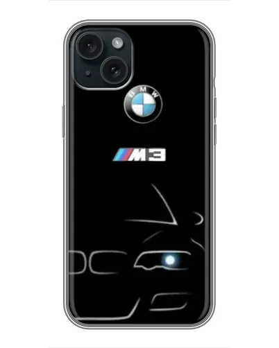 Чехол для iPhone 15 Plus с картинкой «Минималистичный принт BMW M3» Чехол для iPhone 15 Plus с картинкой «Минималистичный принт BMW M3»