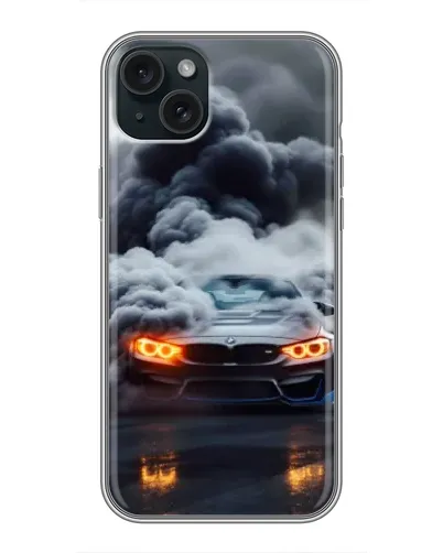 Чехол для iPhone 15 Plus с картинкой «BMW в дыму» Чехол для iPhone 15 Plus с картинкой «BMW в дыму»