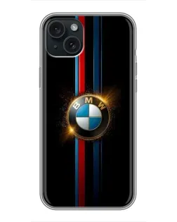 Чехол для iPhone 15 Plus с картинкой «BMW M-Power неон»