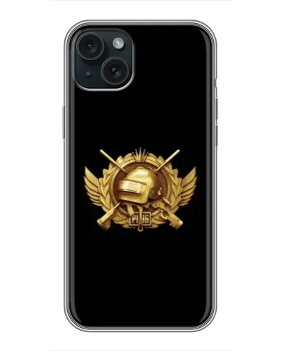 Чехол для iPhone 15 Plus с картинкой «PUBG — оранжевый градиент» Чехол для iPhone 15 Plus с картинкой «PUBG — оранжевый градиент»