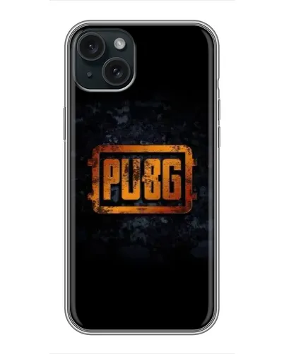 Чехол для iPhone 15 Plus с картинкой «PUBG — золотой логотип» Чехол для iPhone 15 Plus с картинкой «PUBG — золотой логотип»