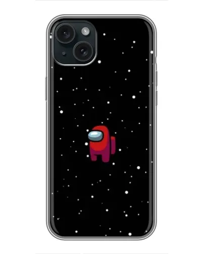 Чехол для iPhone 15 Plus с картинкой «Красный Among Us»