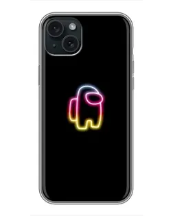 Чехол для iPhone 15 Plus с картинкой «Among Us градиент»