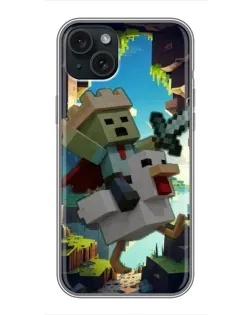 Чехол для iPhone 15 Plus с картинкой «Стив и гусь»