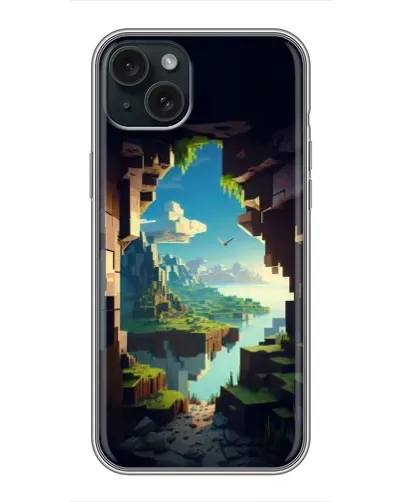Чехол для iPhone 15 Plus с картинкой «Вид из пещеры» Чехол для iPhone 15 Plus с картинкой «Вид из пещеры»