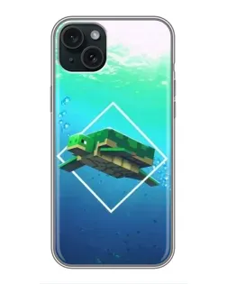 Чохол для iPhone 15 Plus з картинкою «Черепаха Minecraft» Чохол для iPhone 15 Plus з картинкою «Черепаха Minecraft»