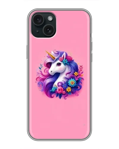 Чехол для iPhone 15 Plus с картинкой «Сказочный единорог»