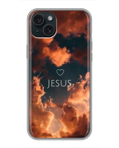 Чохол для iPhone 15 Plus з картинкою «Сяйво Імені Jesus»