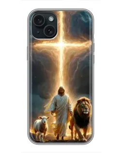 Чохол для iPhone 15 Plus з картинкою «Лев Юди та Світло»