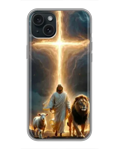 Чохол для iPhone 15 Plus з картинкою «Лев Юди та Світло»