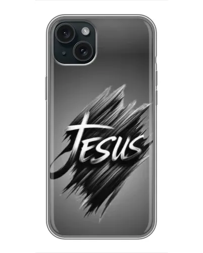 Чохол для iPhone 15 Plus з картинкою «Напис Jesus Graffiti»