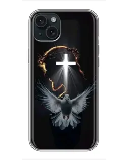 Чохол для iPhone 15 Plus з картинкою «Голуб та Світло»