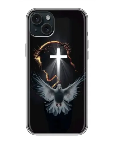 Чохол для iPhone 15 Plus з картинкою «Голуб та Світло»